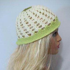 Open-Weave Summer Spring Fall Boho Beanie